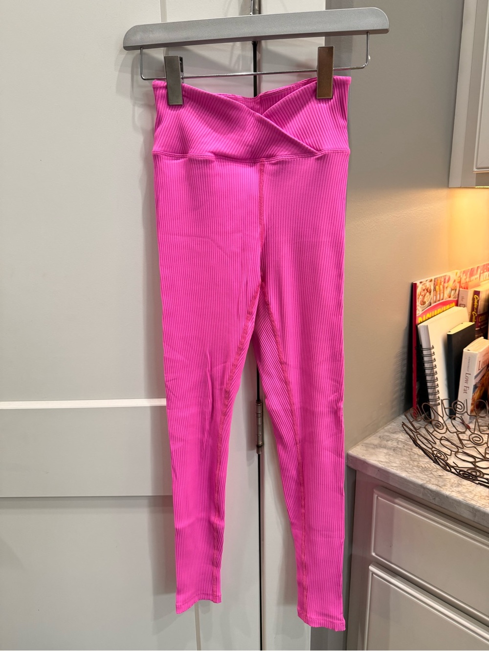 YEAR OF OURS High -Waist Ribbed Pink Leggings
